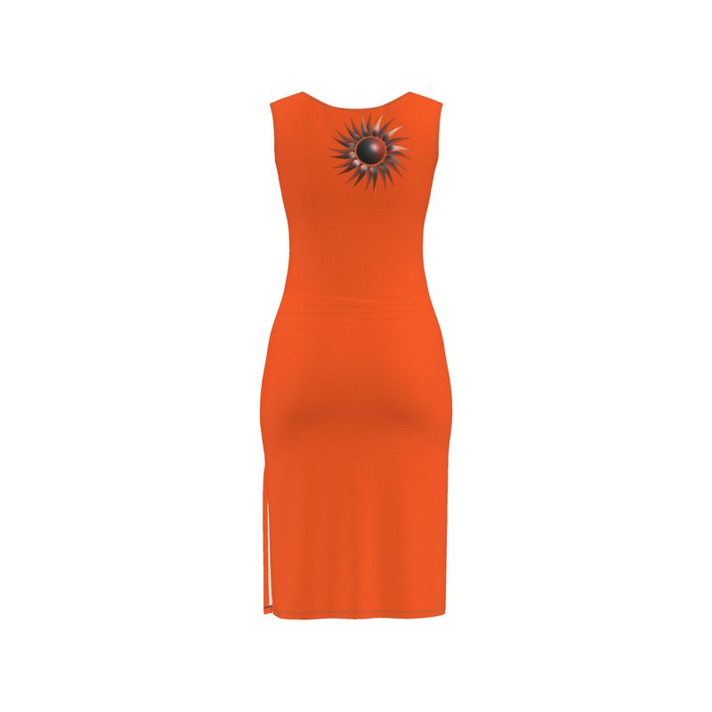 She-Warrior Bodycon Dress (Tribal Orange)