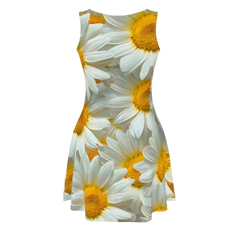 daisy print skater dress Navy Blue Adorable Daisy Floral Summer Beach Skater Sun Dress Size XS to 3XL