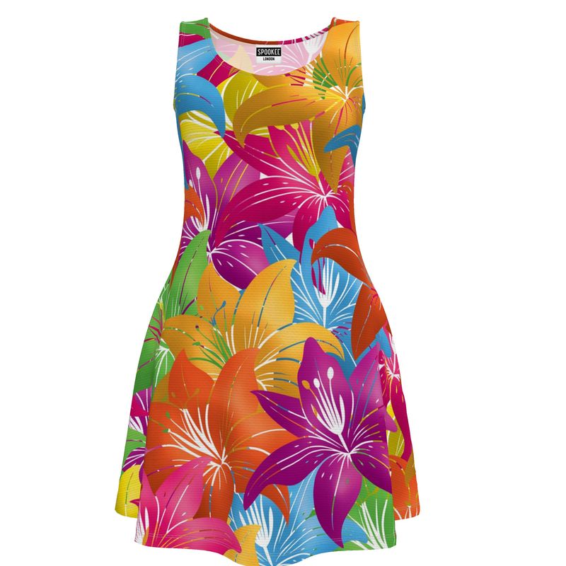 Jungle Lillies Skater Dress