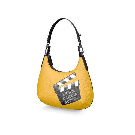 Lights, Camera, Action! Mini Curve Bag. Glorious Gold.