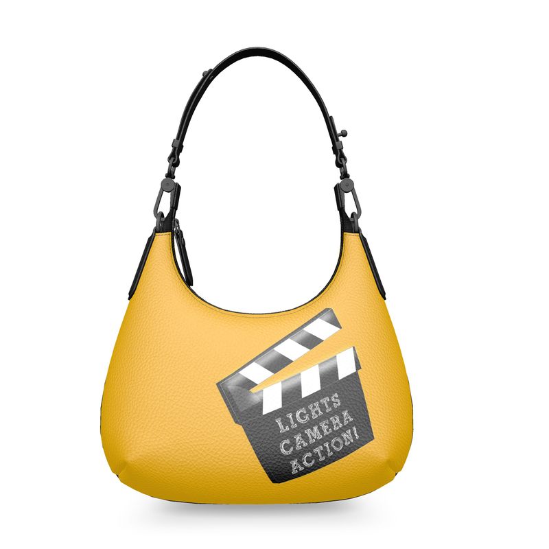 Lights, Camera, Action! Mini Curve Bag. Glorious Gold.